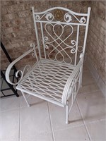 Vintage wrought iron arm chair nice