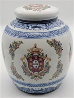 Lidded 9in Ginger Jar, Made in China