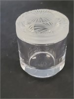 Sevres crystal covered jar 3"diam x  4"h