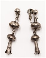 Nickel Silver Squash Blossom Earrings