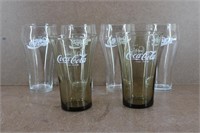 6 Vtg Coca-Cola Glass Drinking Glasses