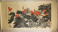 Zhang Daqian 1899-1983 Watercolour Paper Roll