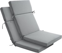 2 Pack-Outdoor Chair Cushion  Grey