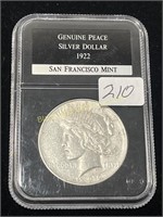 1922-S Silver Peace Dollar AU