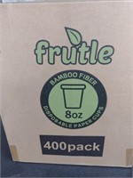 8 oz Bamboo Fiber Disposable Paper Cups 400 Count
