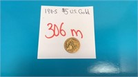1911-S  $5 U.S. GOLD COIN