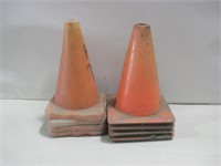 Eight 12.5" Orange Traffic Cones
