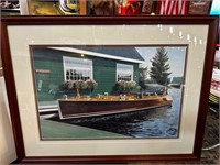 26 x 34” Framed D.A Dunford Boat Print