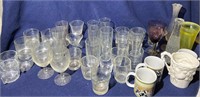 Lot of Glasses and Vases