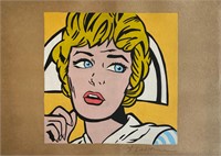 Roy Lichtenstein Mixed Media on Paper-Signed-COA