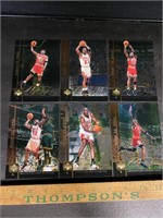 6 upper deck Michael Jordan cards