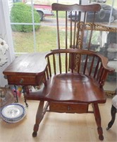 Vintage Windsor Comb Back Writing Armchair