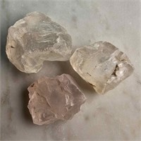 281 Ct Rough Rose Quartz Gemstones Lot of 3 Pcs
