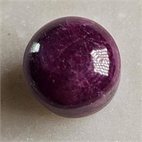 CERT 9.51 Ct Cabochon Untreated Ruby, Round Shape,