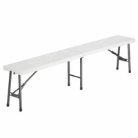 Mainstays 6 ft folding bench, White