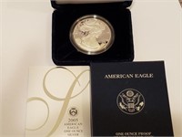 2005 SILVER PROOF AMERICAN EAGLE BULLION COIN