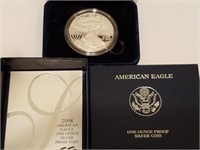 2008 SILVER PROOF AMERICAN EAGLE BULLION COIN
