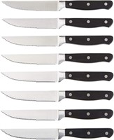 Amazon Basics 8-Piece Steak Knife Set  Black