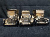 Group of 3 vintage bank cars