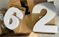 Qty 24 Boxes 12" Cardboard Shaped Number 2 and 9