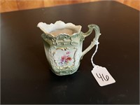 Antique Miniature Hexagon Porcelain Creamer #5230