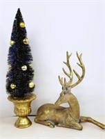 Table Top Christmas Tree & Deer