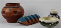 Native American Pottery & Taco Holder