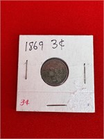 1869 Three Cent Coin