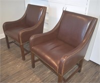 OX BLOOD LEATHER GUEST CHAIR 3X