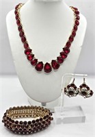 Red Rhinestone Jewelry- Charter Club Necklace