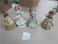 4 HAND PAINTED LEFTON FIGURINES