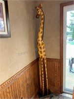 Tall Wood Giraffe Approx 6ft