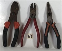 3 Tools Pliers,Side Cutters,Needle Nose Pliers