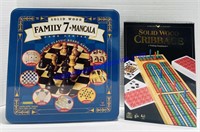 Eight Classic Board Games Set & Cribbage Set