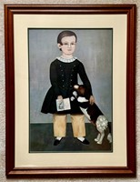 Samuel Miller Young Not with Dog Print Framed and