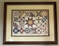 David Nichols Signed Prize Quilt Print Framed