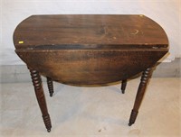 35" round drop leaf table