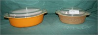 FIRE-KING & PYREX BAKING DISHES W/GLASS LIDS