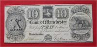 1837 $10 Bank of Manchester Note #2252
