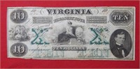 1862 $10 Virginia Treasury Note #1504