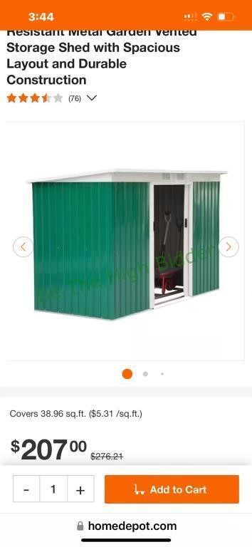 Metal storage shed