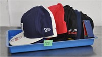 Assorted baseball-style hats & socks