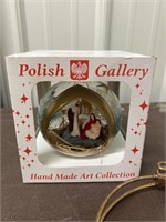 Polish Gallery hand made nativity ornament w/