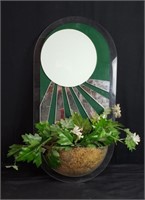 Rising sun acrylic and mirror wall planter