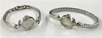 Lot of Two Vintage 14K White Gold Ladies' Watches.