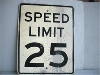 Aluminum Speed Limit 25 Sign 24 x 30 Inches