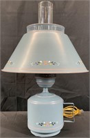 Mid Century Style Toleware Metal Lamp