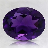 Purple Oval  Lab Amethyst 15 Carats