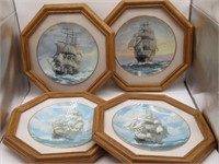 SET OF 4 CHARLES VICKERY SHIP COLLECTOR PLATES