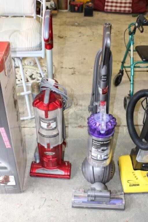 (2) Upright Sweepers: Dyson Roller Ball & Shark